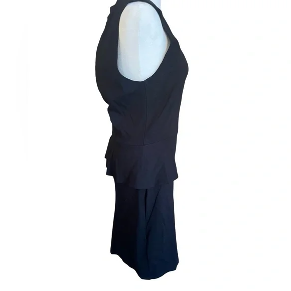 French Connection black peplum dress size 10 - Picture 3 of 6